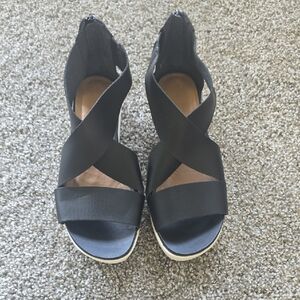 Women's Black Strappy Sandals